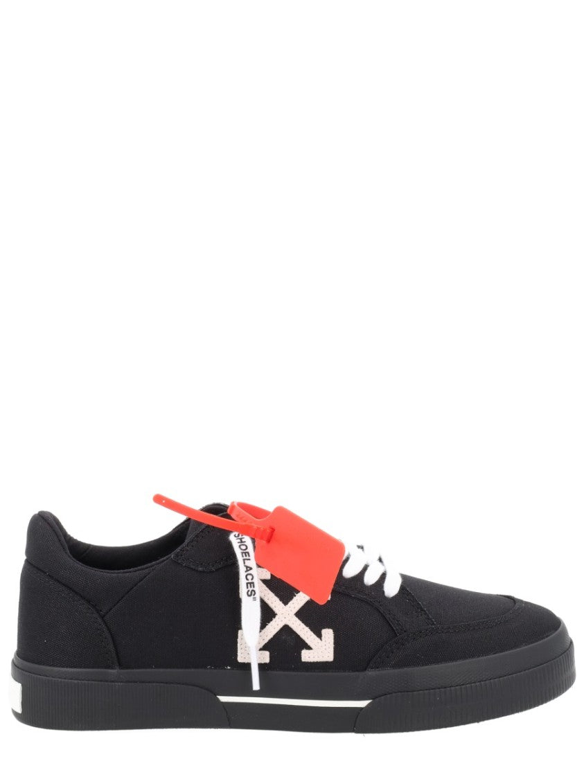 Off-White Black Vulc Low Arrow Logo Canvas Sneakers