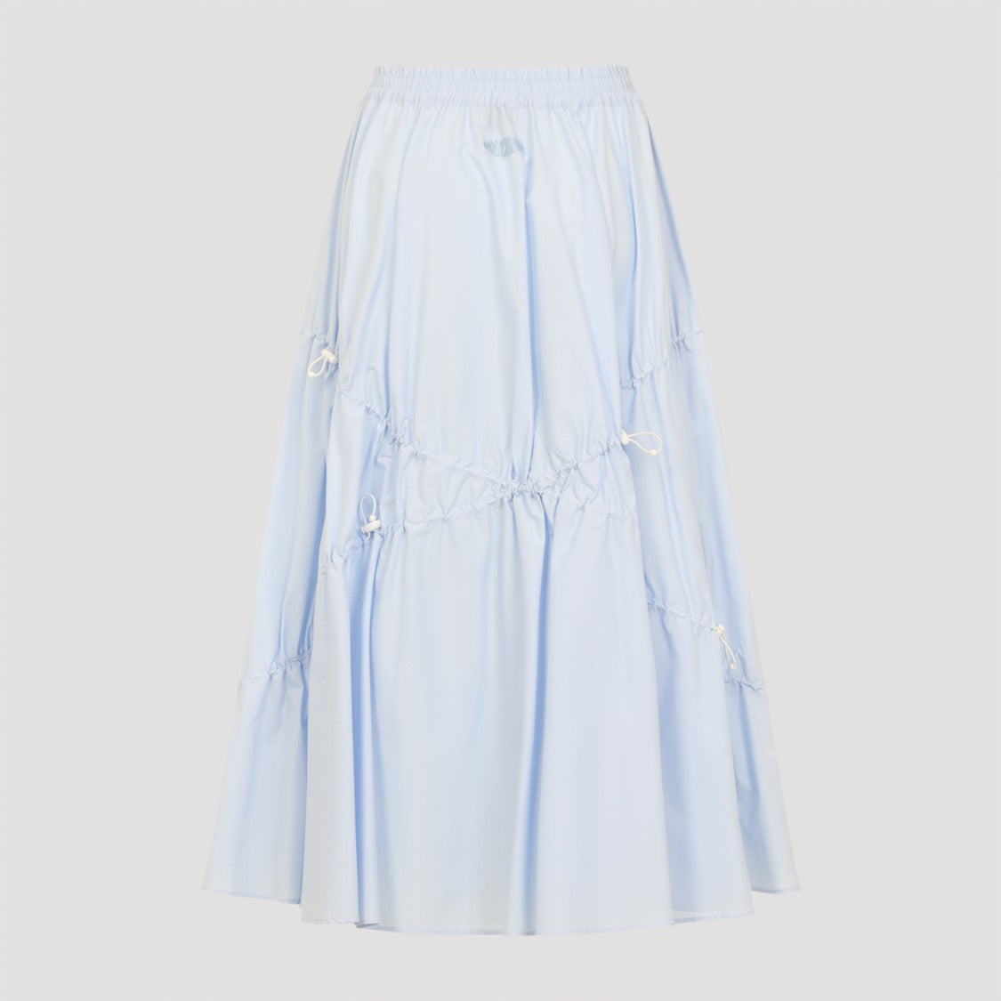 Moschino Relaxed Flared Midi Skirt With Textured Gathering