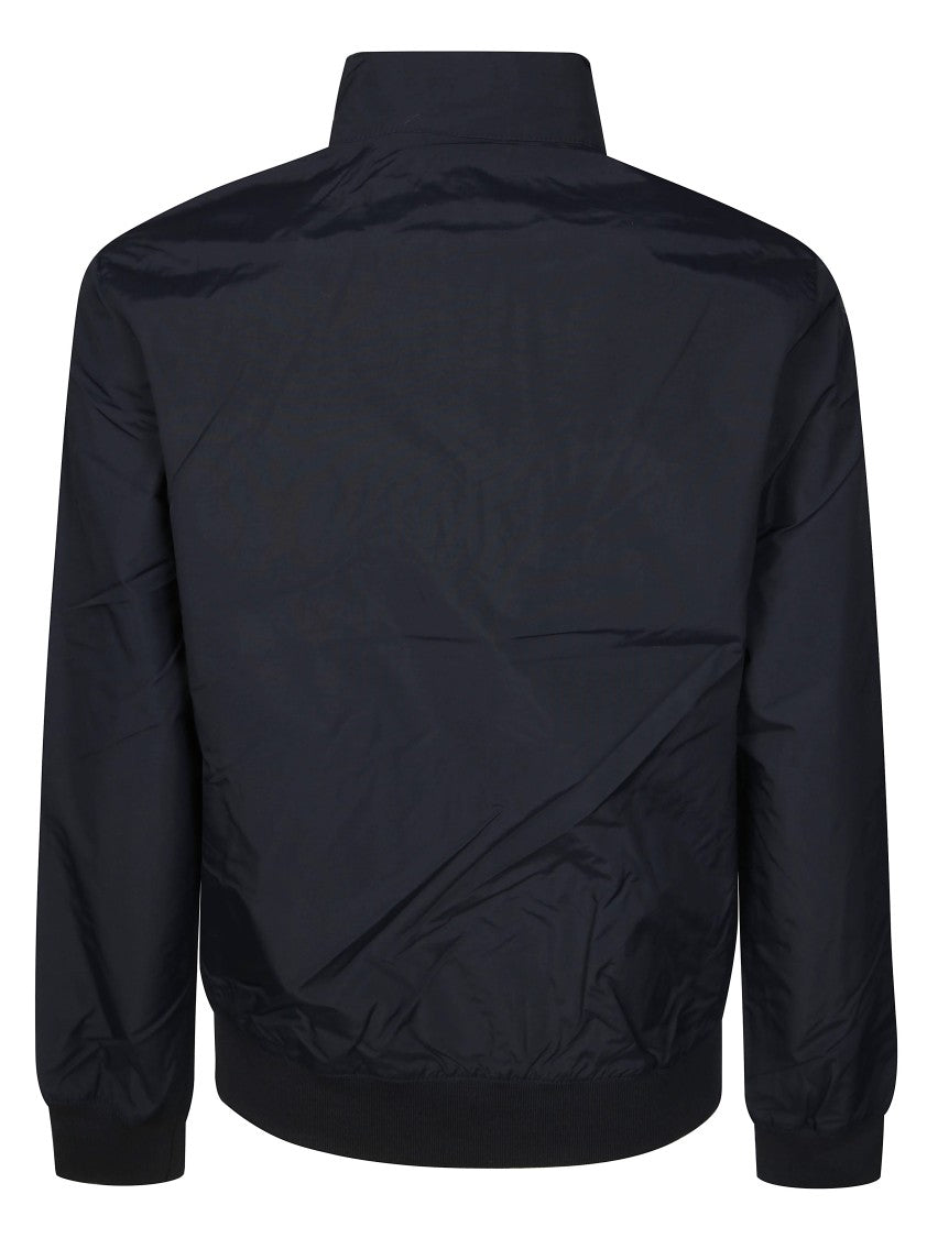 Barbour Blue High Collar Bomber Jacket