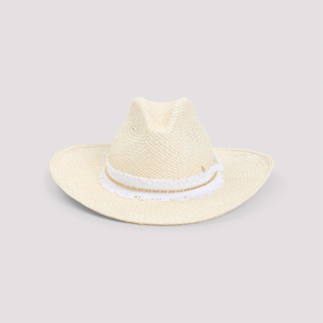 Maison Michel Natural Beige Brisa Austin Denim Strass Hat