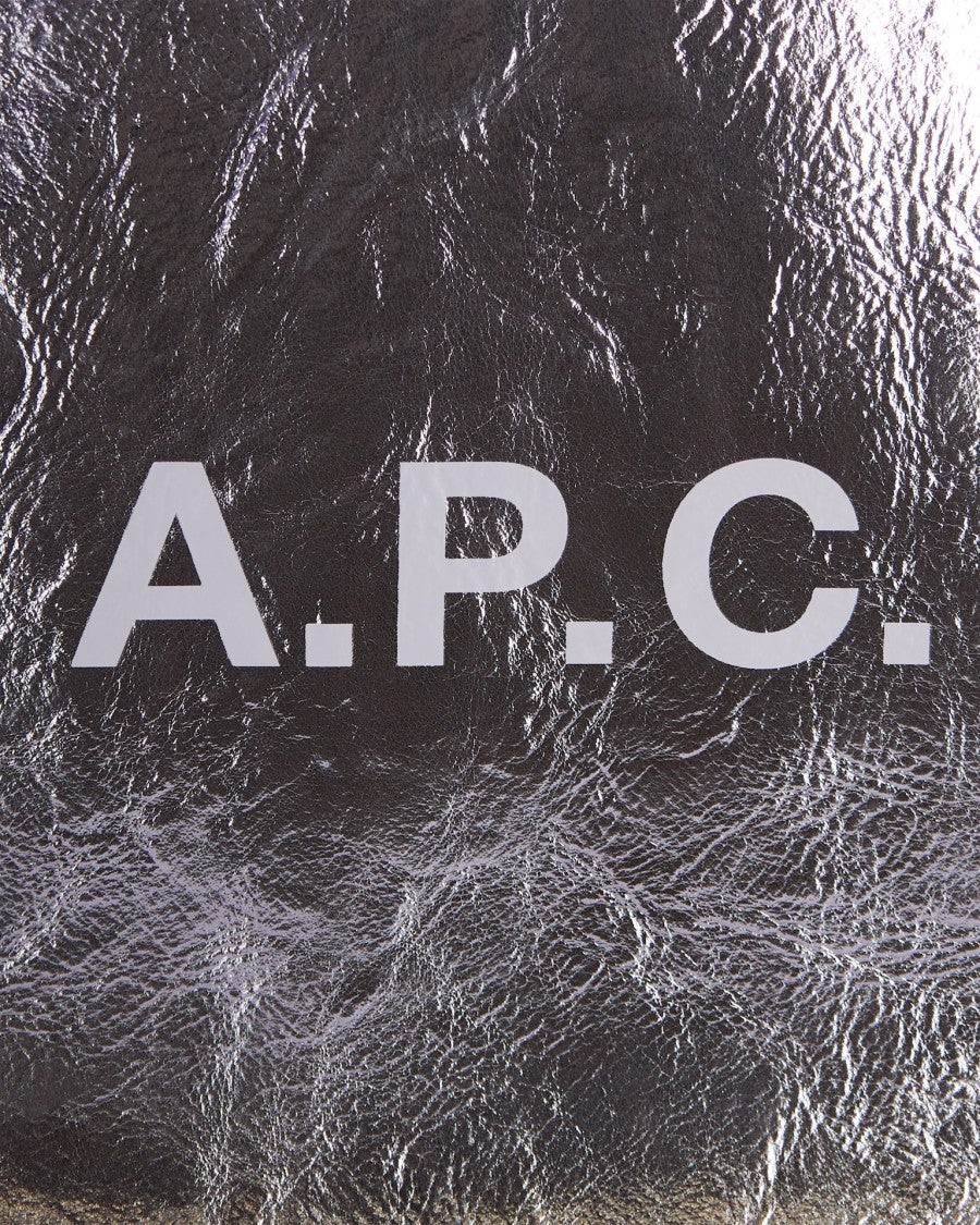 A.P.C. Ninon Small Silver Tote Shoulder Bag