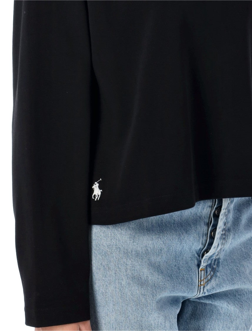 Polo Ralph Lauren Cropped Shrunken Fit Jersey Long-Sleeve T-Shirt