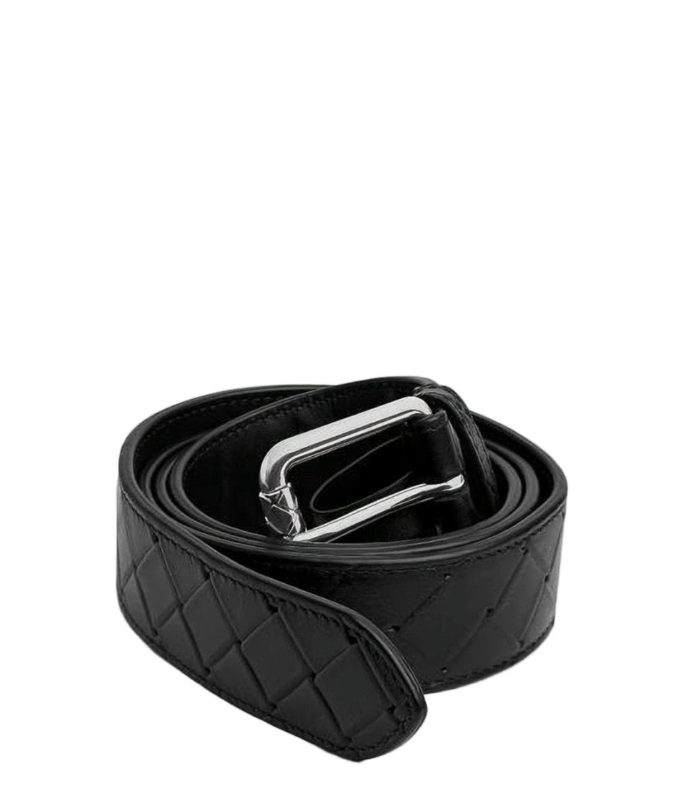 Bottega Veneta Calf Leather Woven Pattern Bottega Veneta Belt