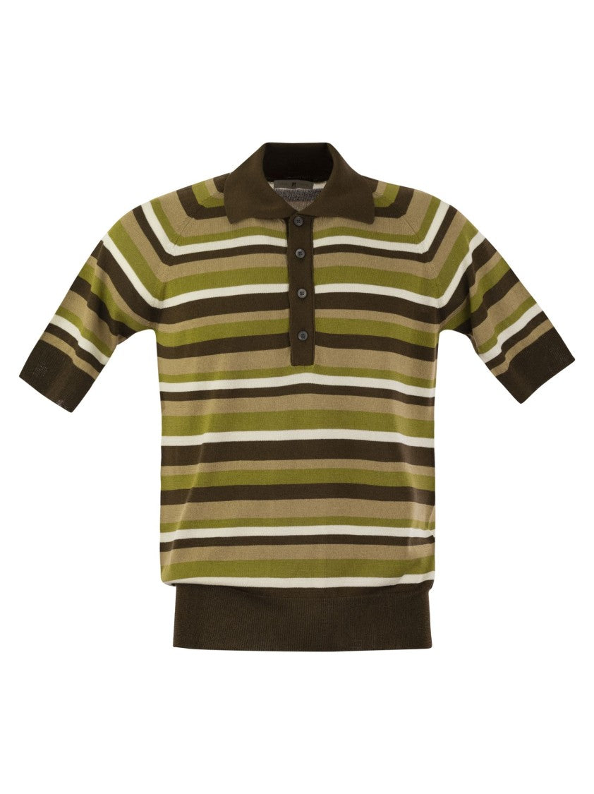 Pt Torino Cotton And Viscose Polo Shirt