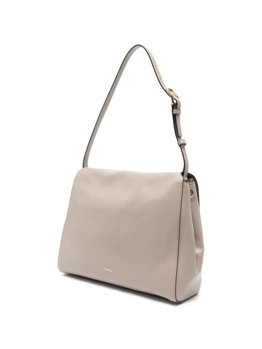 Furla Structured Minimalist Bag With Gold-Tone Clasp