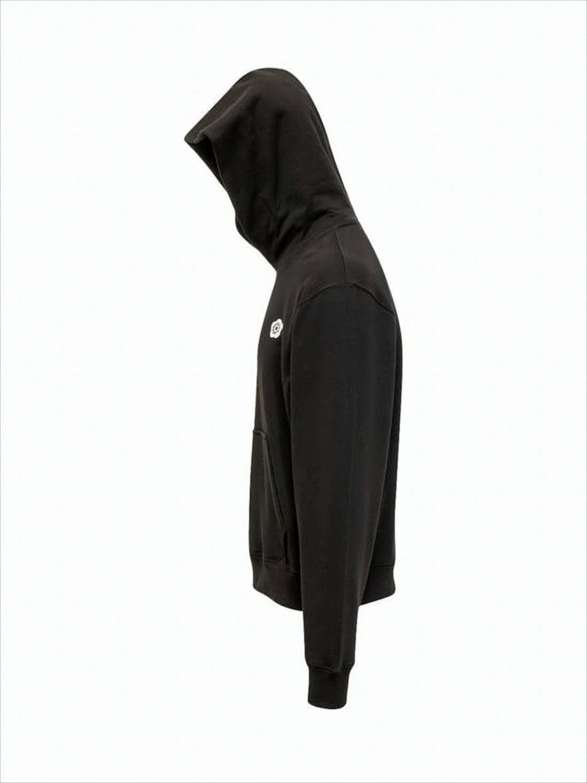 Kenzo Black Hoodie With Spacious Front Pocket