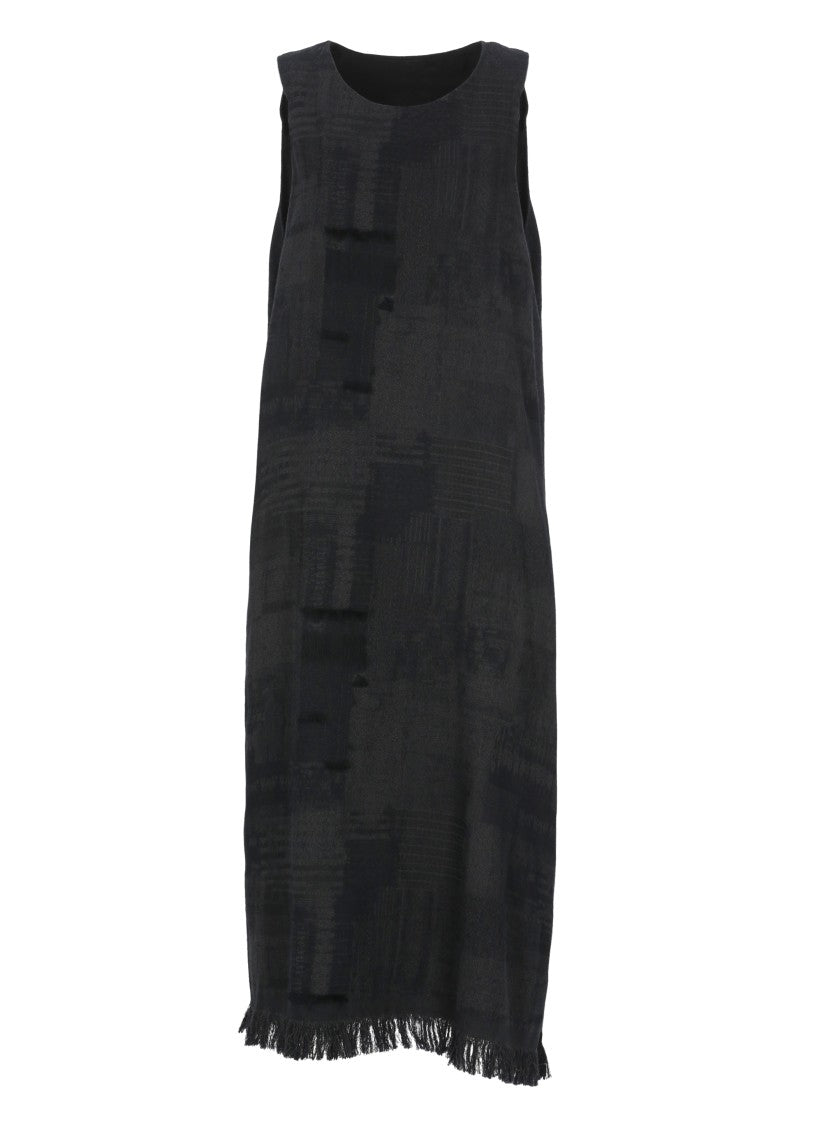 Y's Textured Hem Sleeveless Cotton Dress