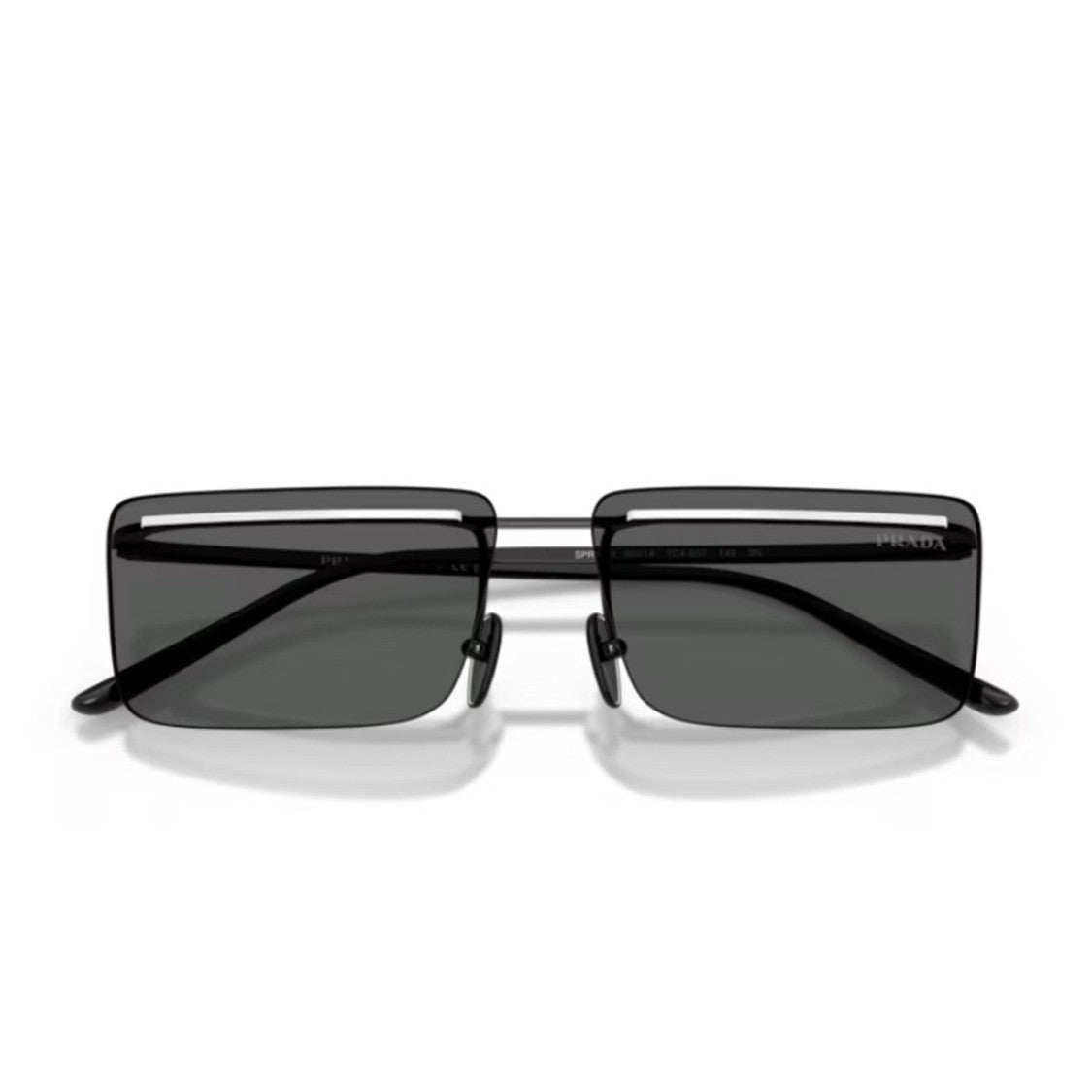 Prada Black Pr C53s Rimless Metal Sunglasses