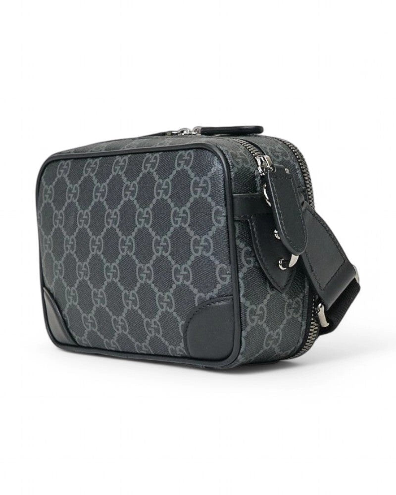 Gucci Camera Bag Double Zip Gg Supreme Nero
