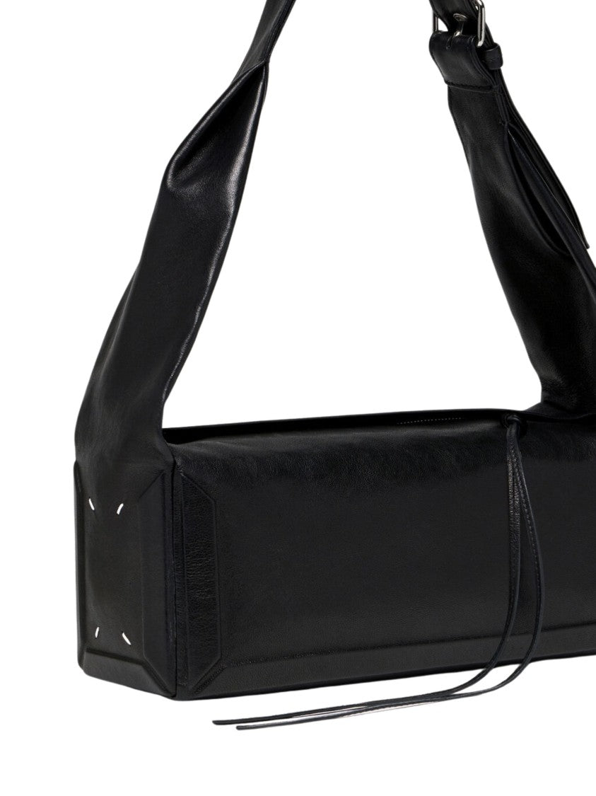 Maison Margiela Black Sleek Rectangular Leather Shoulder Bag