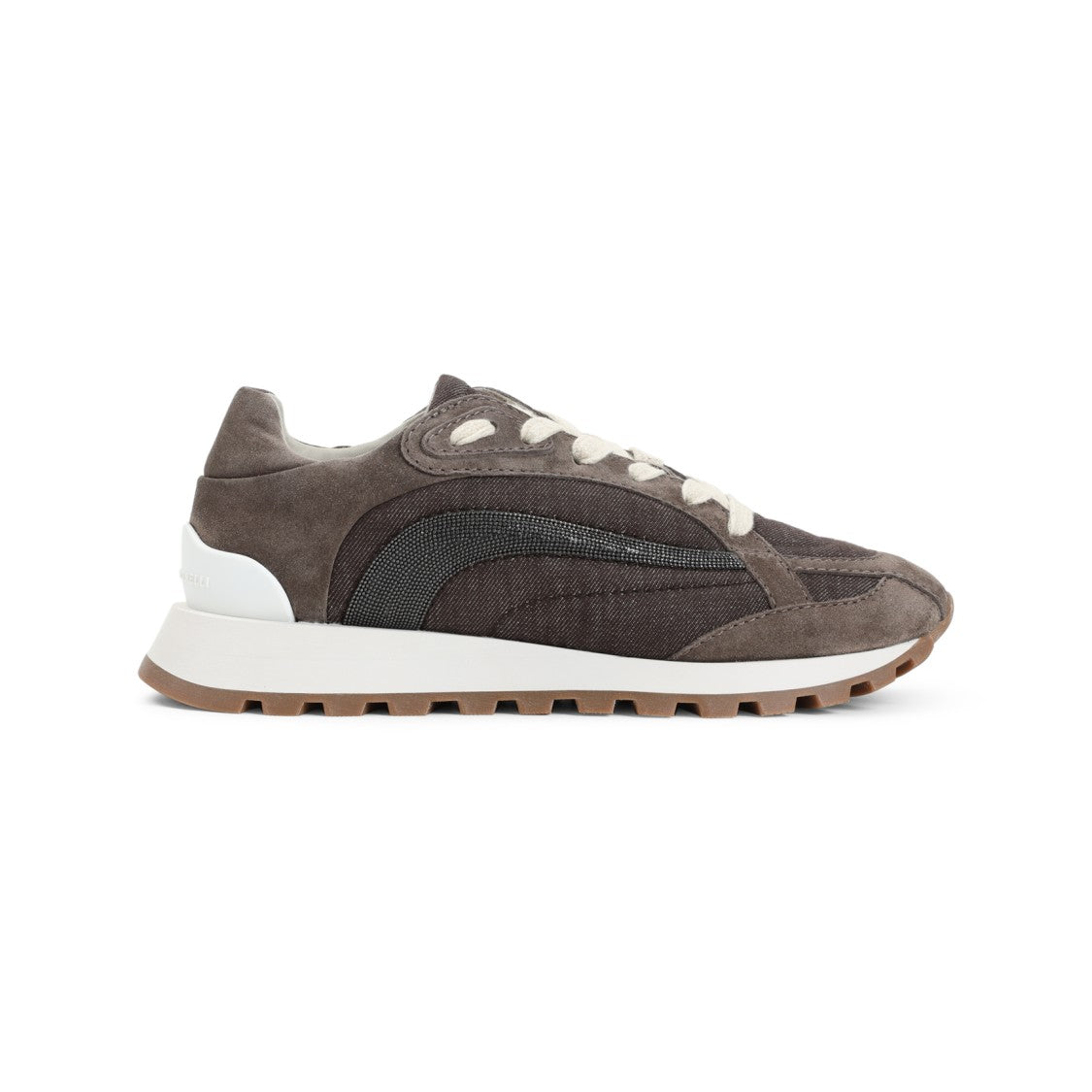 Brunello Cucinelli Brown Suede Leather Sneakers