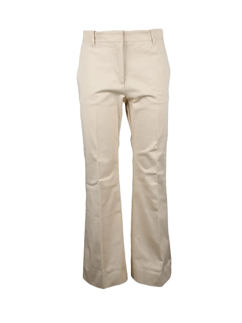 Max Mara Trousers Cotton Elastane - Beige