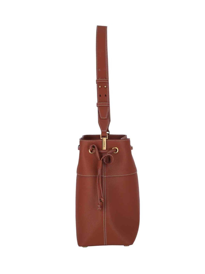 Pinko "Logo" Bucket Bag – Brown