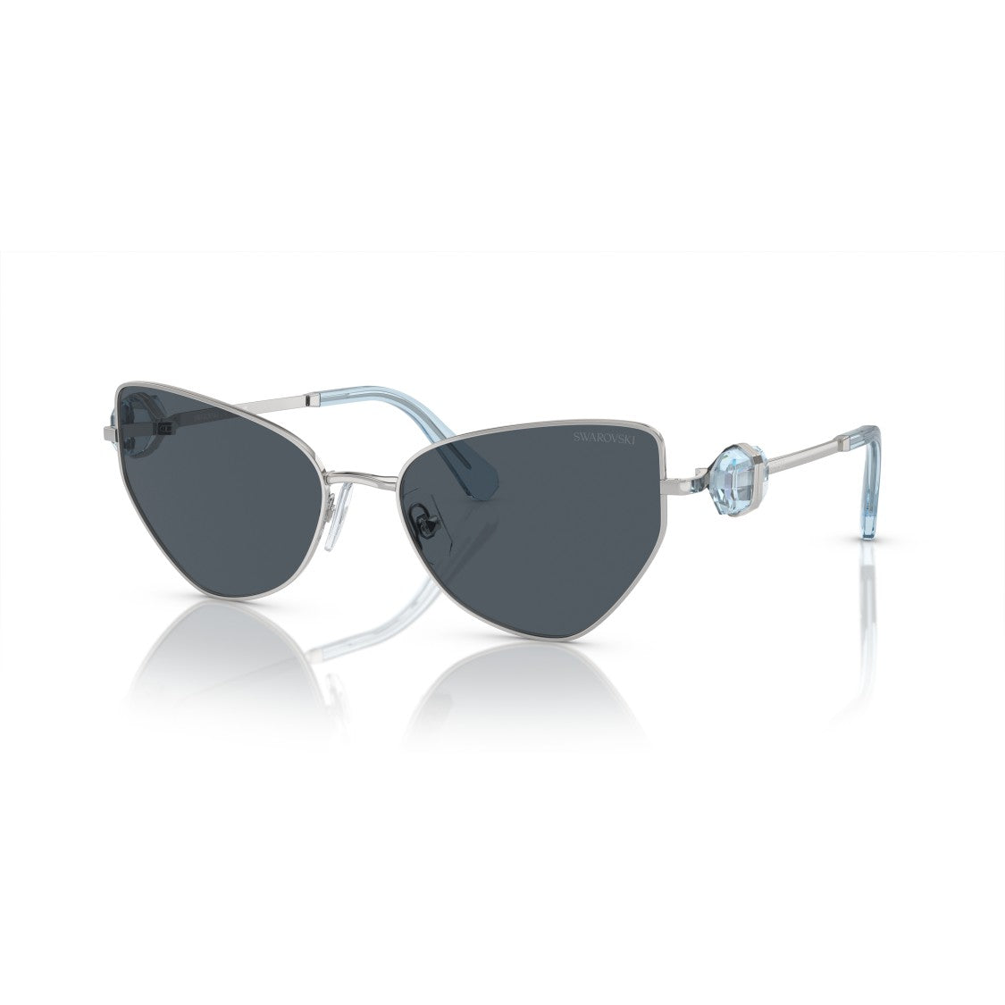 Swarovski 0Sk7003 Angular Cat-Eye Sunglasses With Crystal Embellishments