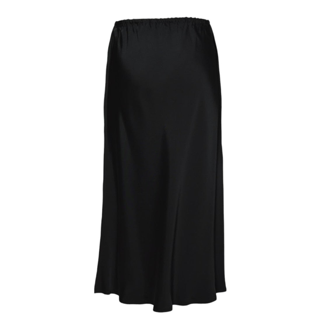 Jil Sander Black Viscose Satin Midi Skirt