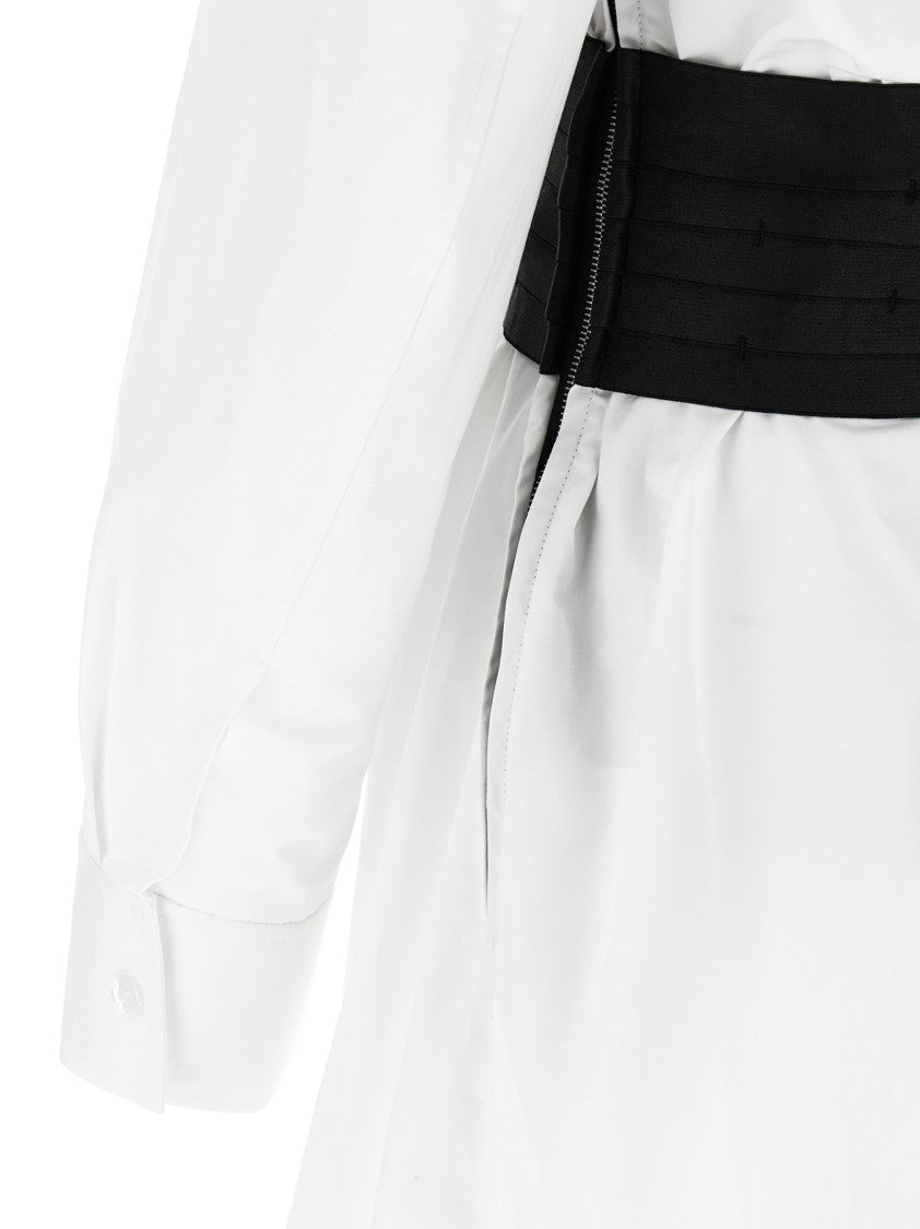 Alexander Wang Mini Shirt Dress With Elastic Waist