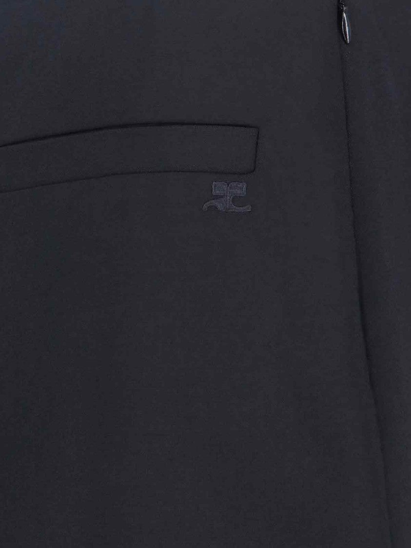 Courrèges Logo Midi Skirt – Black