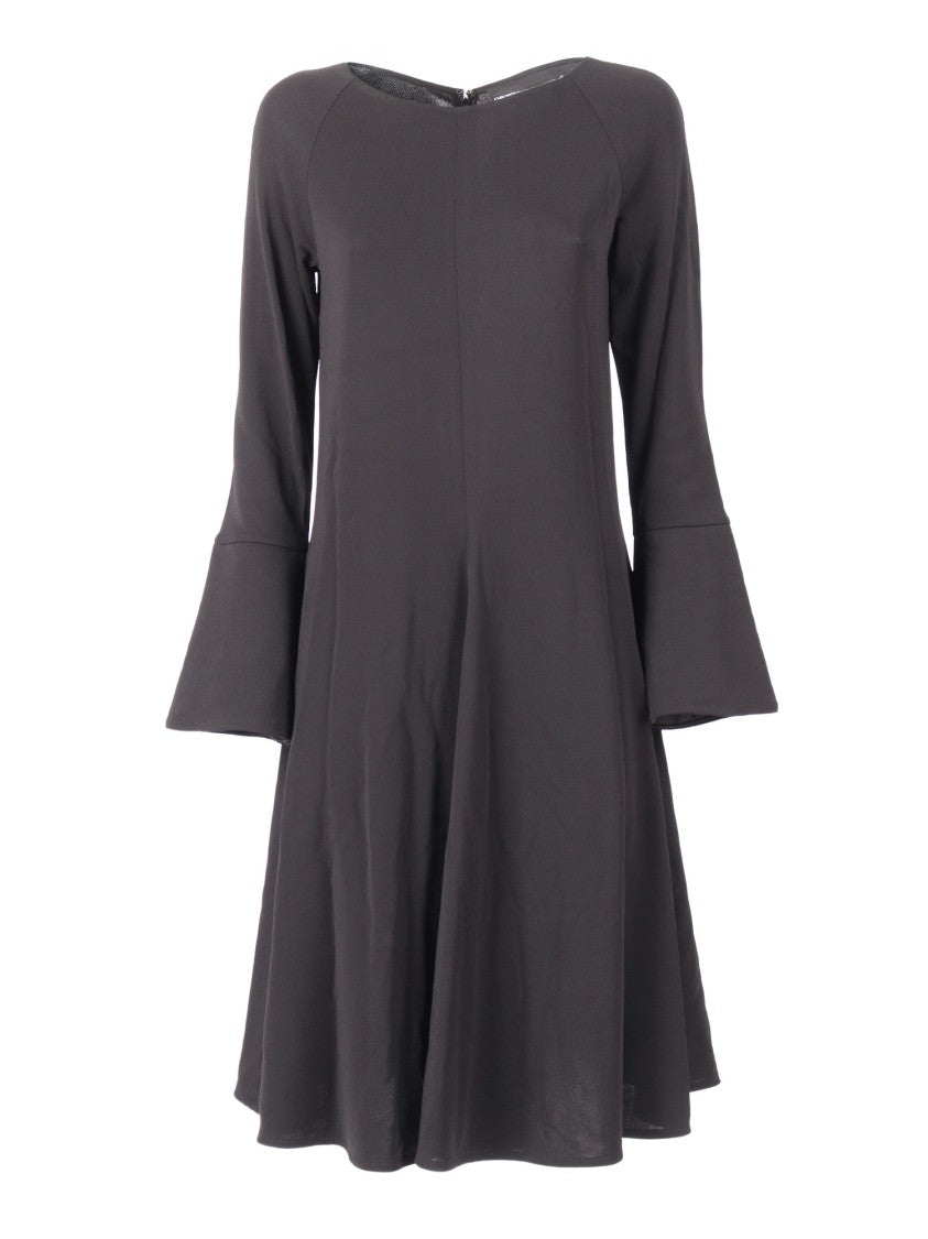 Emporio Armani Form-Fitting Black Dress With Minimalist Design