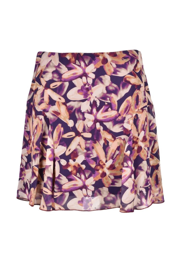 Patrizia Pepe Flared Mini Skirt - Purple/Pink