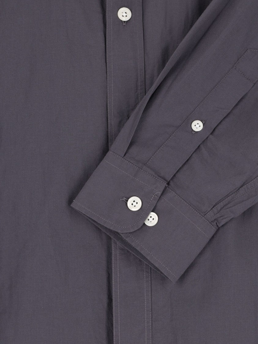 Mfpen Grey Classic Collar Cotton Shirt