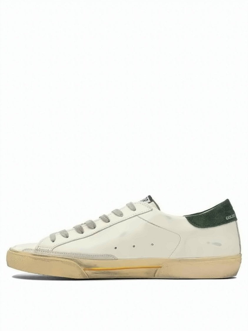 Golden Goose Worn-In White Leather Low-Top Sneakers With Distressed Detailing