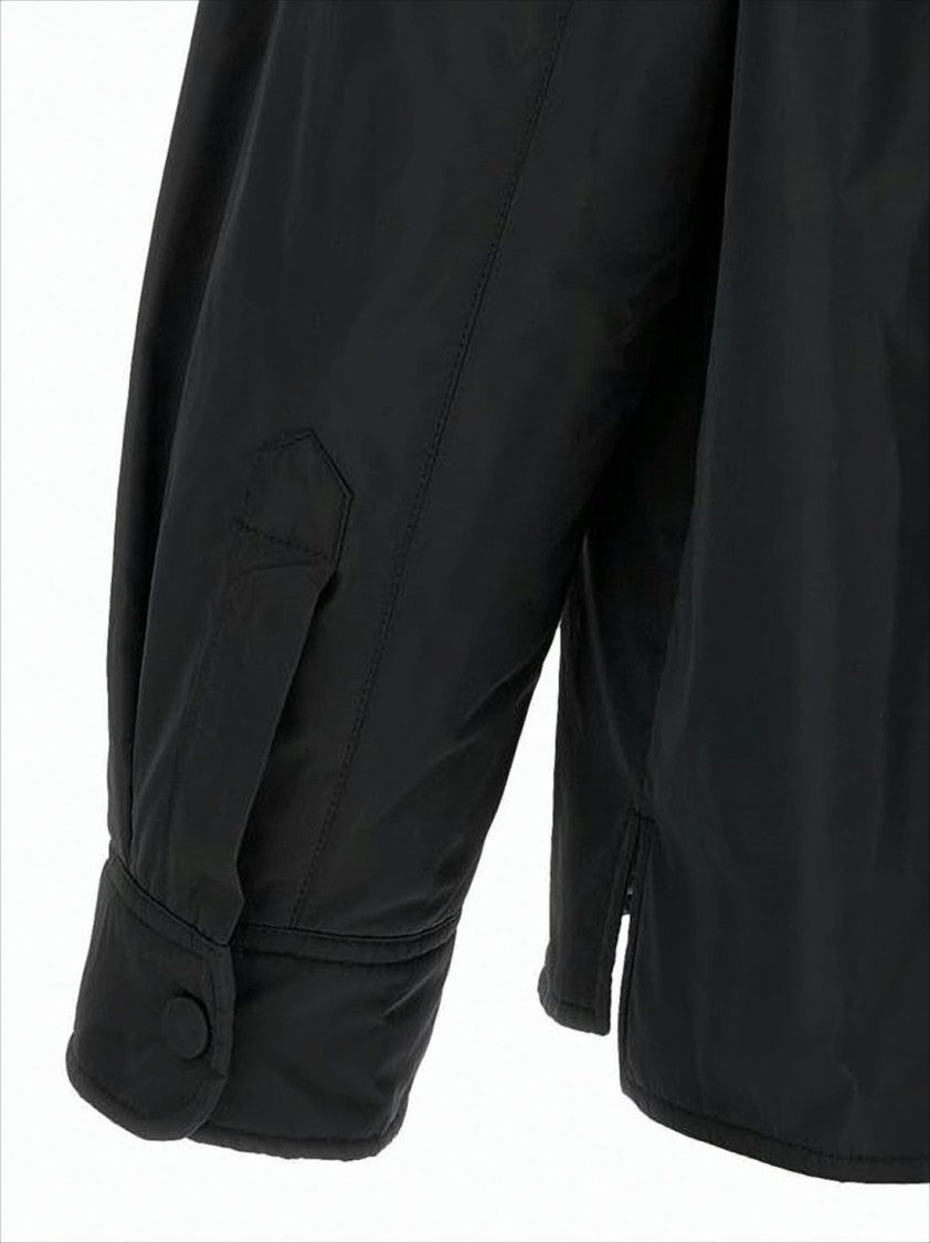 Ami Paris Black Minimalist Jacket With Classic Collar