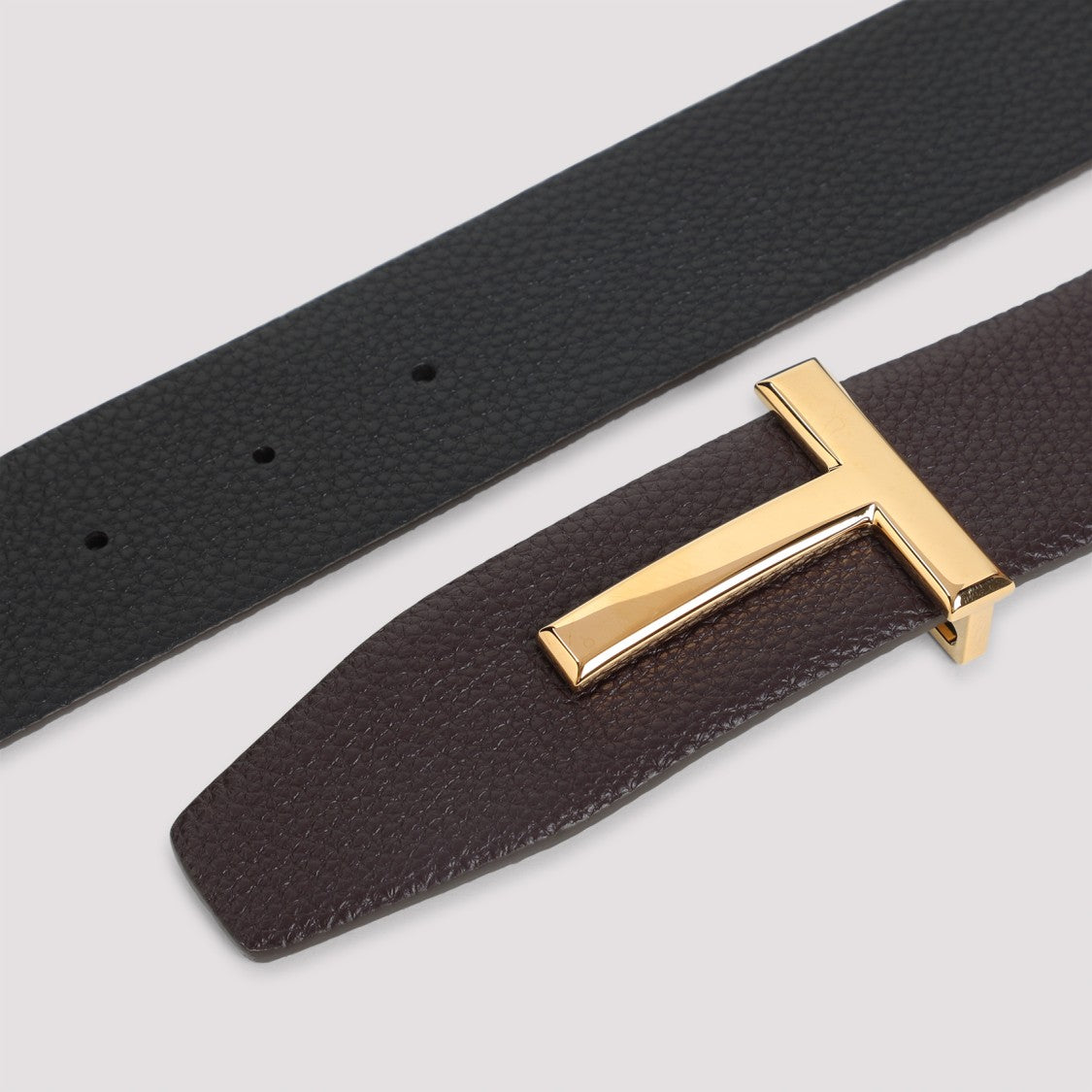 Tom Ford Oxblood Grained Calf Leather Belt