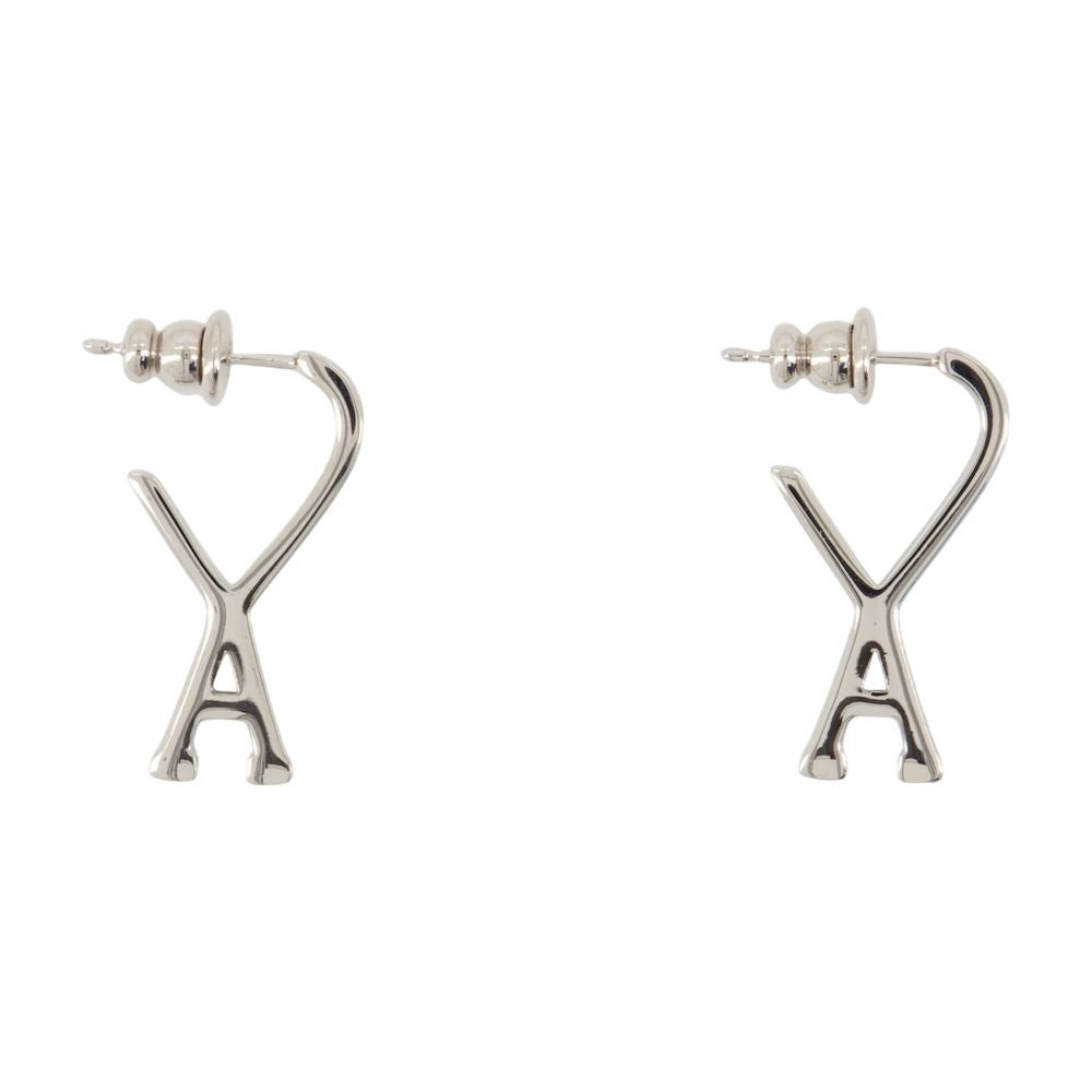 Ami Silver-Tone Metal Earrings With Architectural 'X'