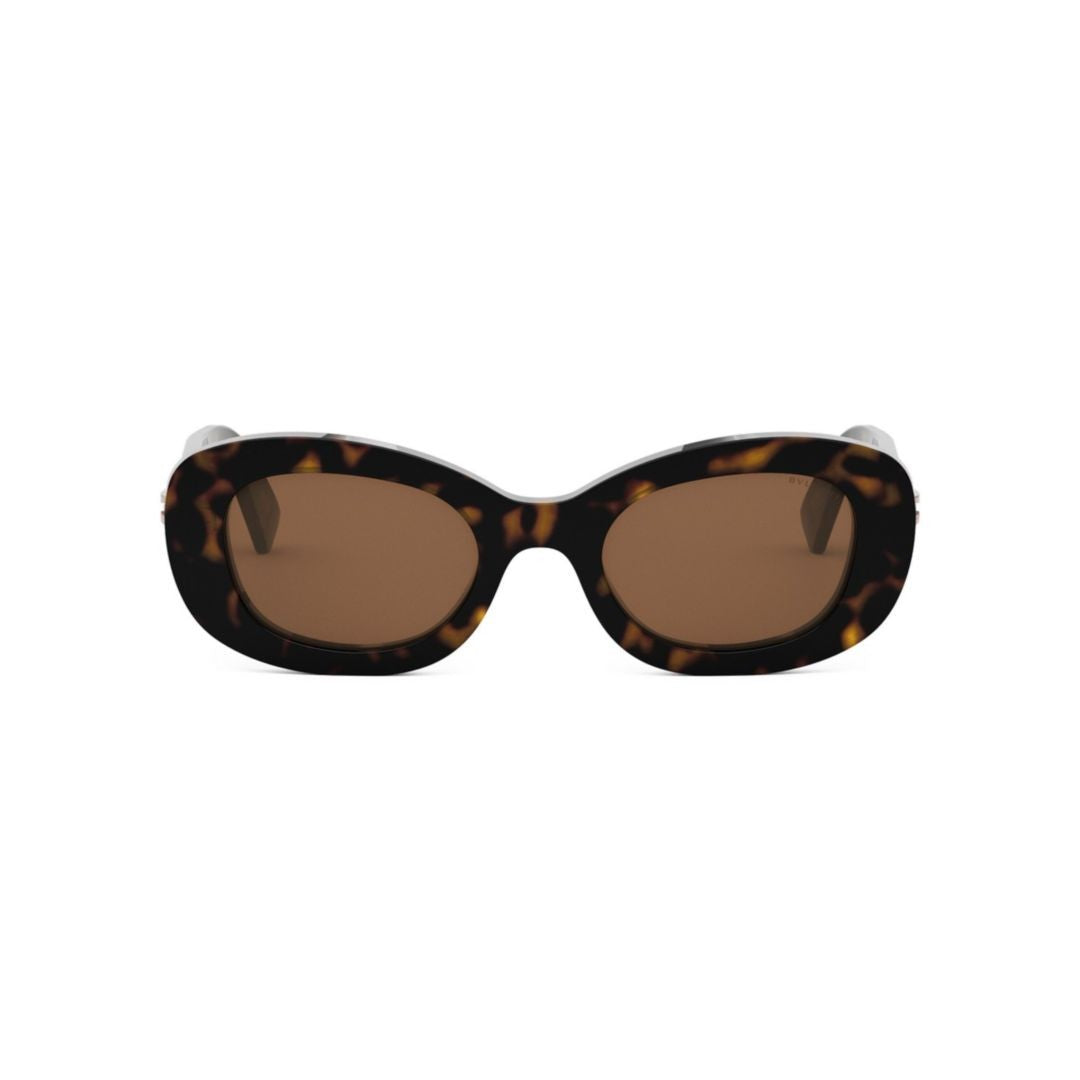 Bulgari Bv40039i Oversized Rectangular Tortoiseshell Sunglasses
