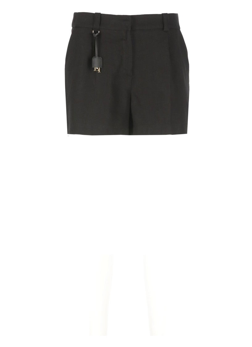 Elisabetta Franchi Viscose And Linen Bermuda Shorts