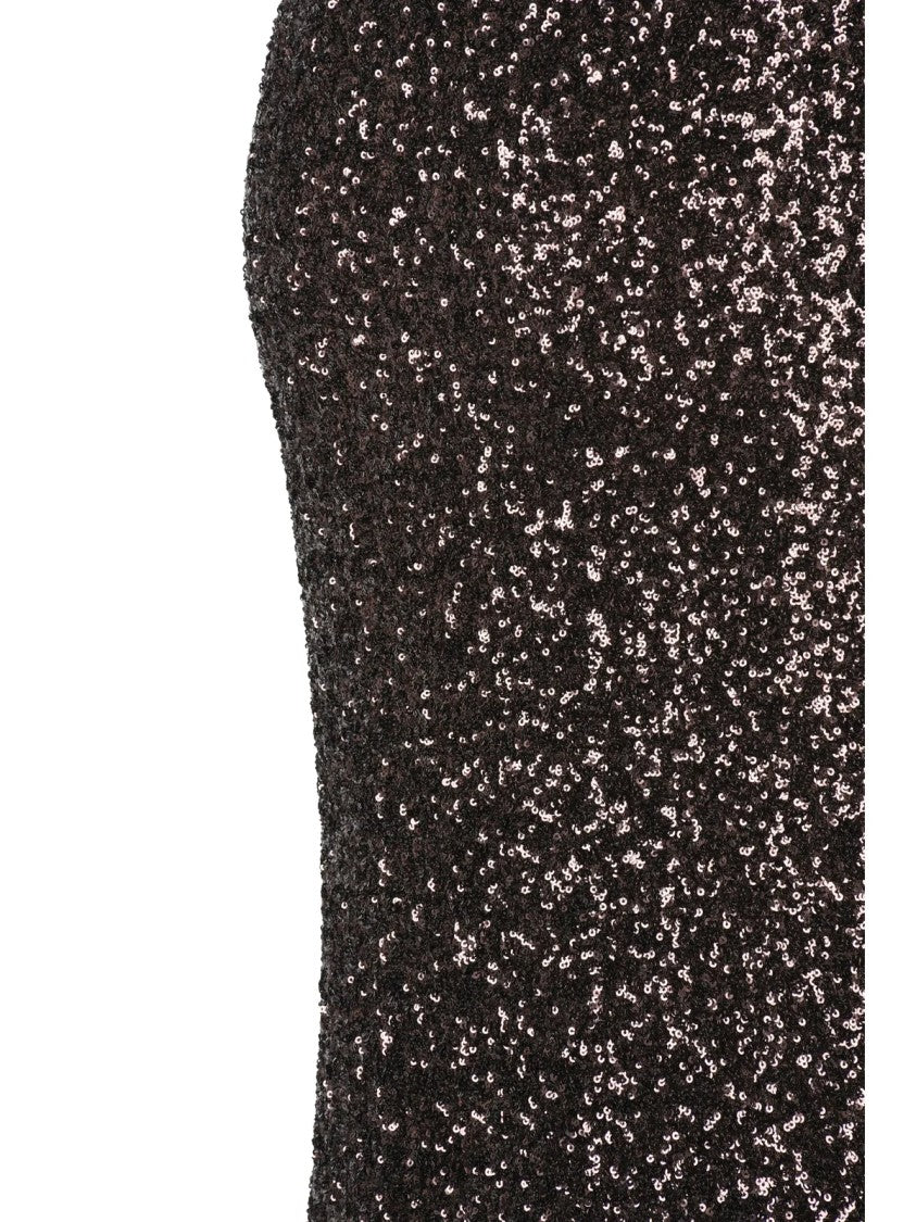 Aniye By Flared Sequin Maxi Skirt With Elastic Waistband