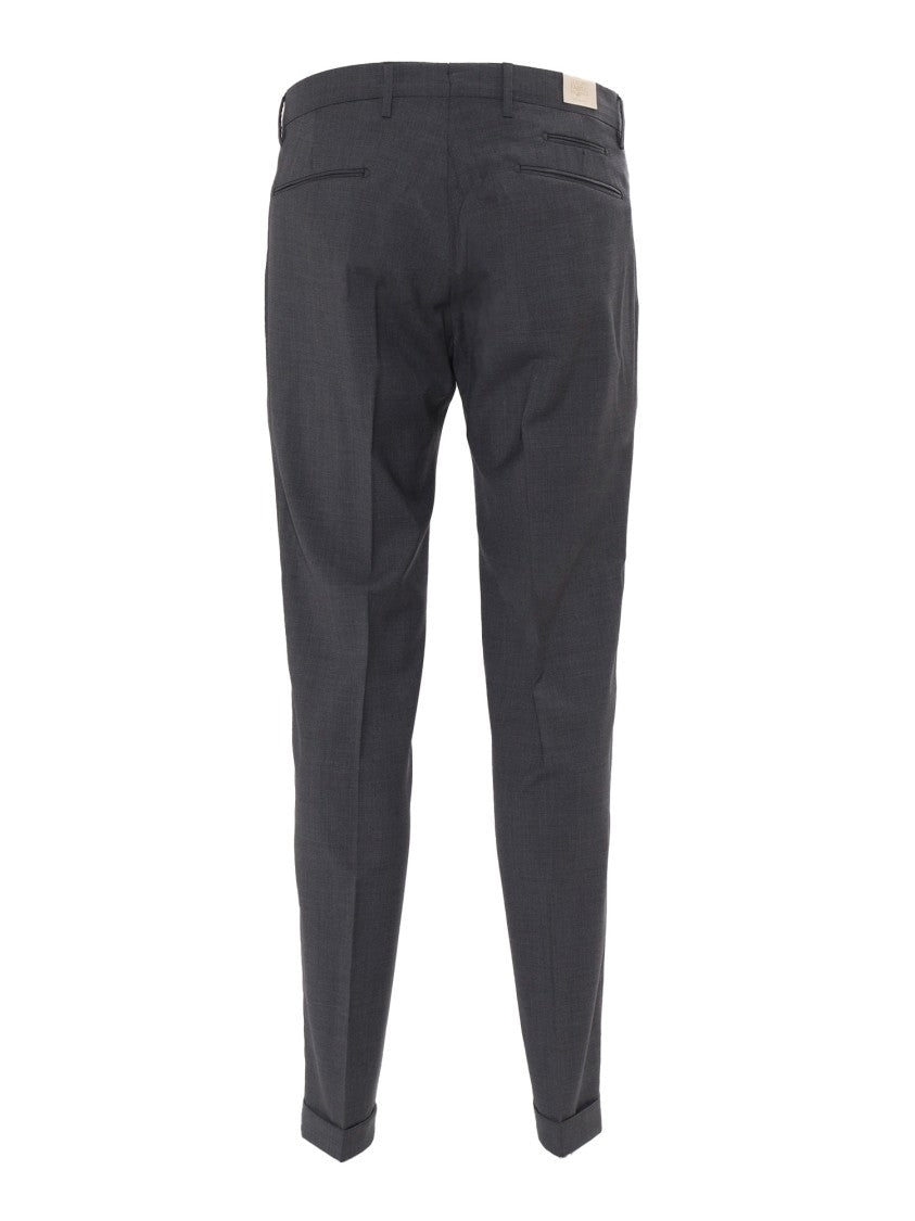 Briglia Tailored Grey Trousers With Front Pleats