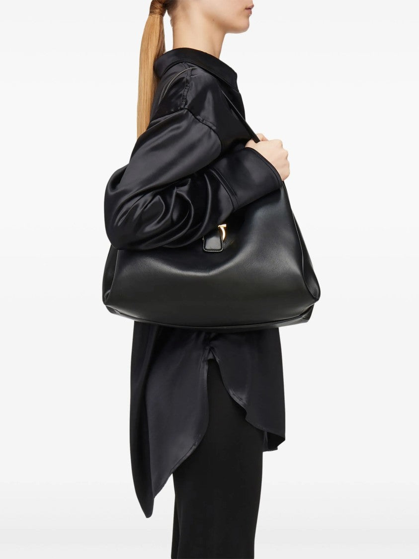 Salvatore Ferragamo Black Tote M Medium Structured Totes