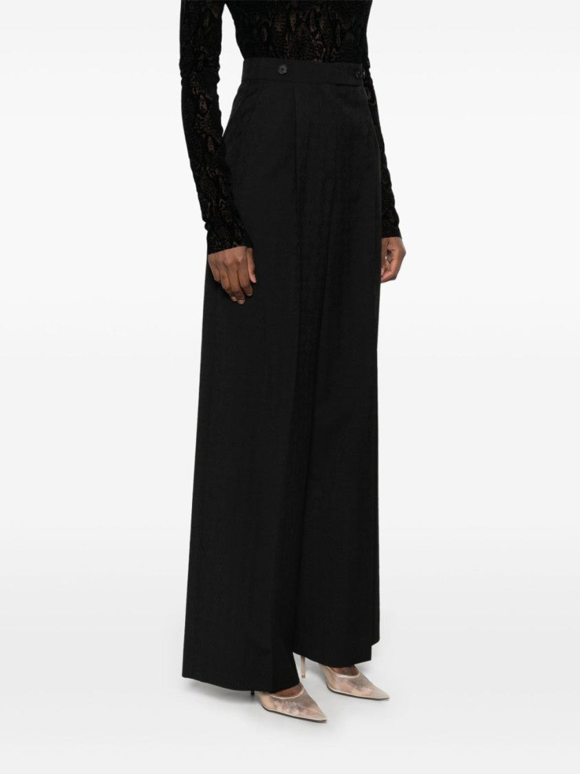 Givenchy Black Pleat Detail Tailored Jetted Trousers