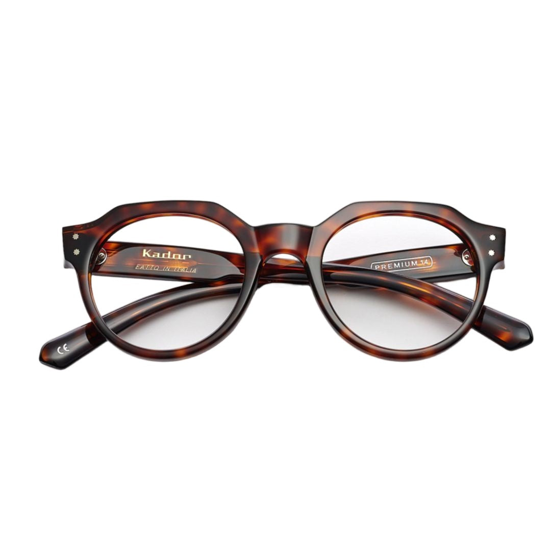 Kador Premium 14 Bold Round Frame Sunglasses With Angular Bridge