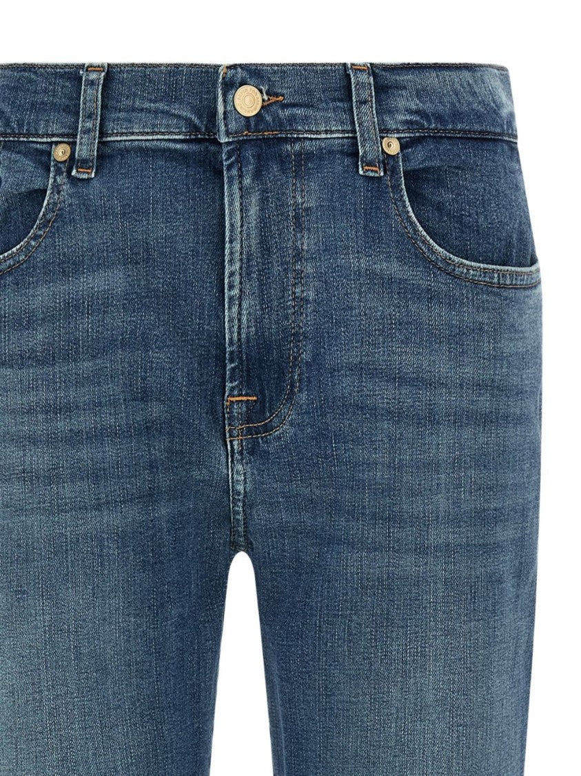 Seven Straight-Leg Jeans With Cuffed Hem And Classic Five-Pocket Design