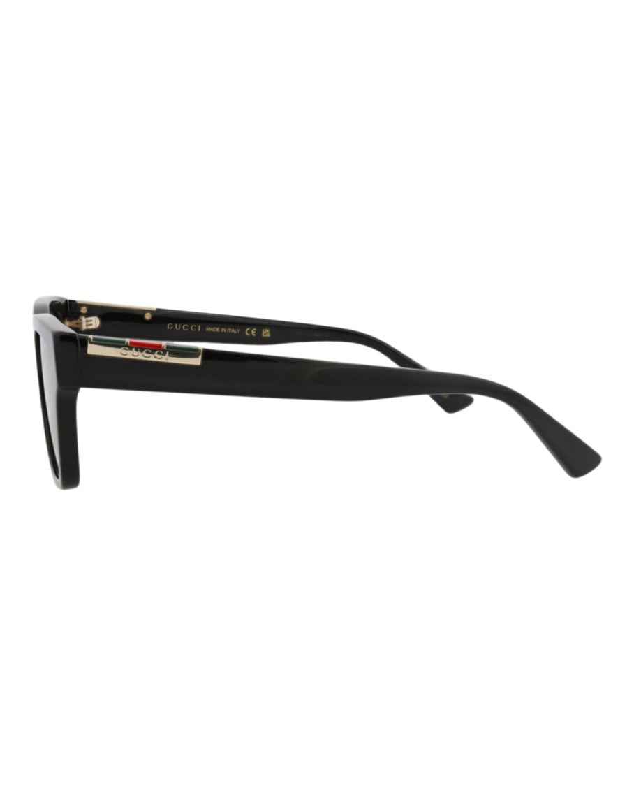 Gucci Square-Frame Recycled Acetate Sunglasses With Saddle Nose Bridge