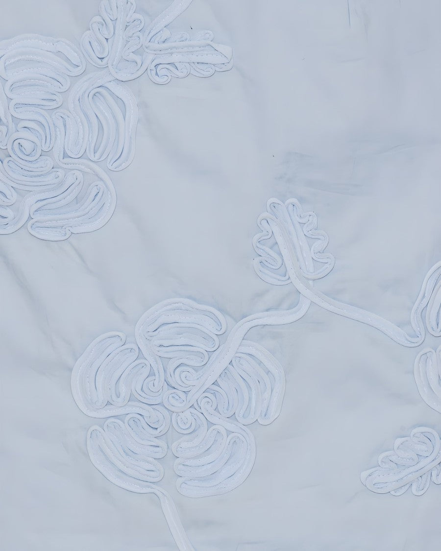 Rotate Floral Embroidery Miniskirt