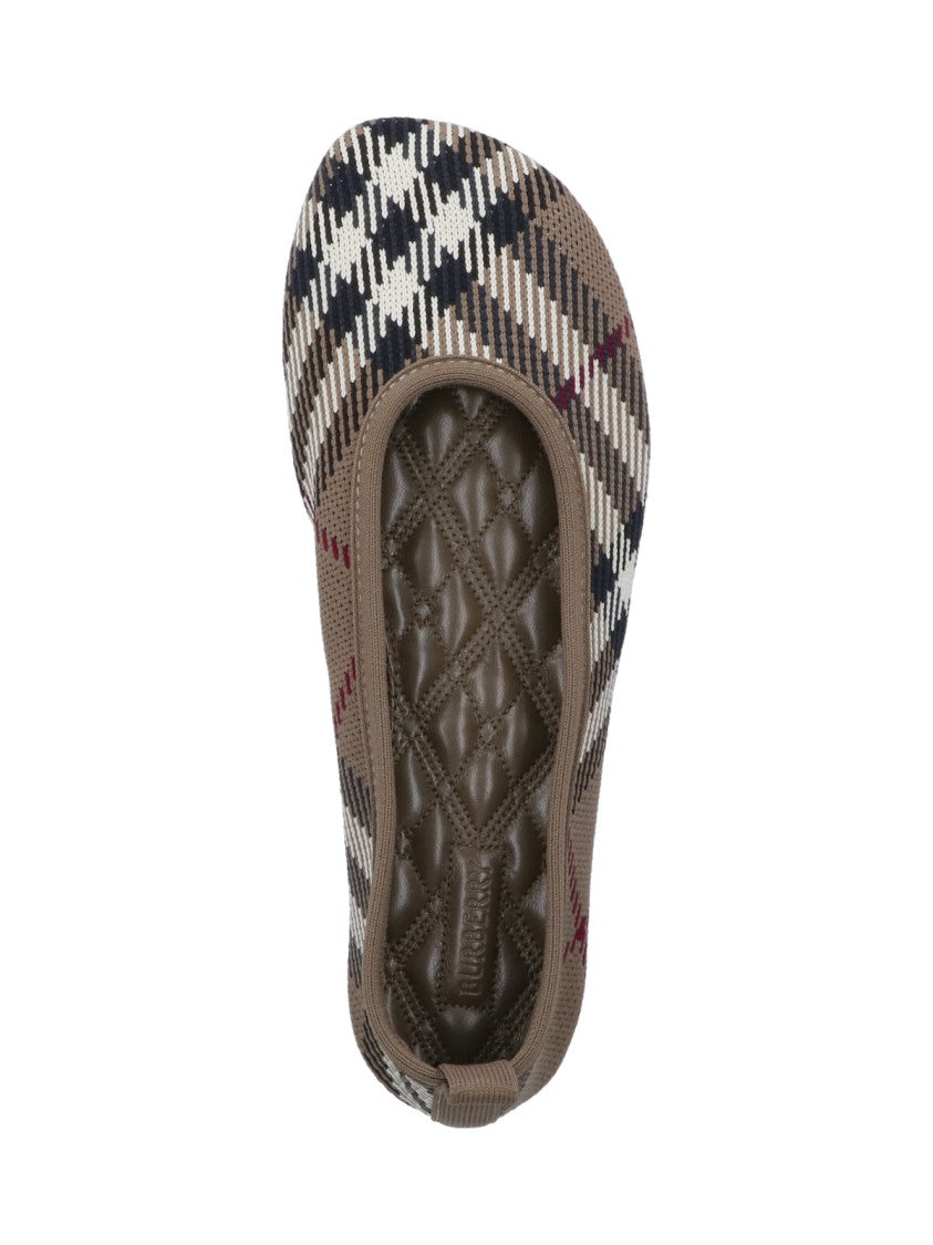 Burberry "Baby Check" Ballet Flats – Brown