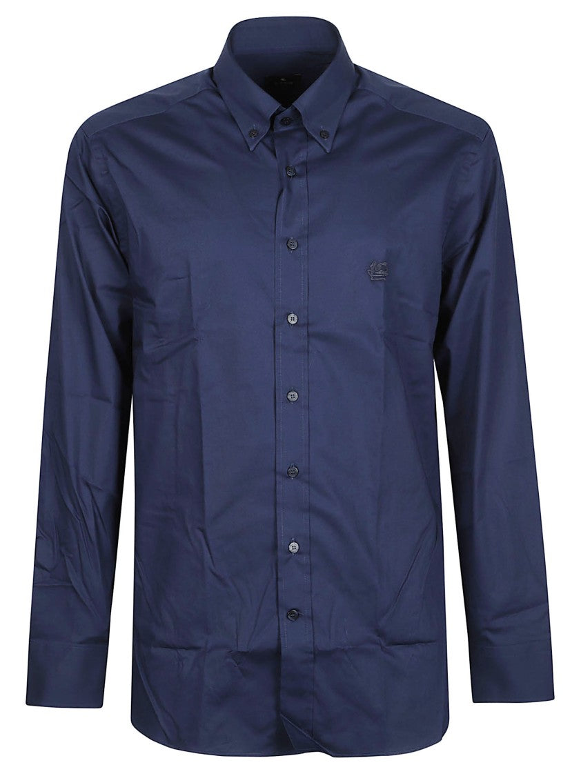 Etro Roma Classic Logo Cotton Button-Down Shirt