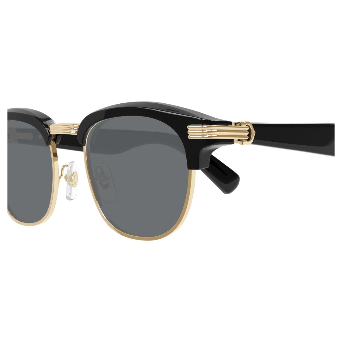 Cartier Ct0496s Classic Clubmaster Sunglasses With Bold Black Acetate