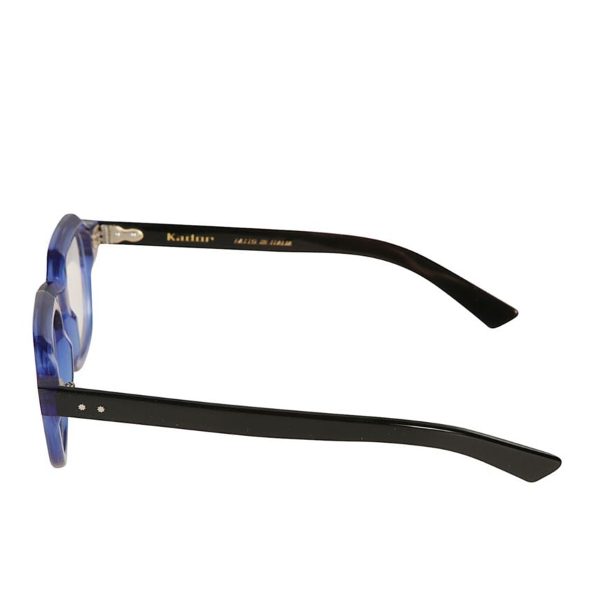 Kador K-Story/N Bold Rectangular Frame Sunglasses With Translucent Blue Front