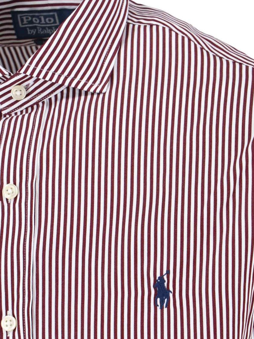 Polo Ralph Lauren Red And White Striped Button-Up Shirt