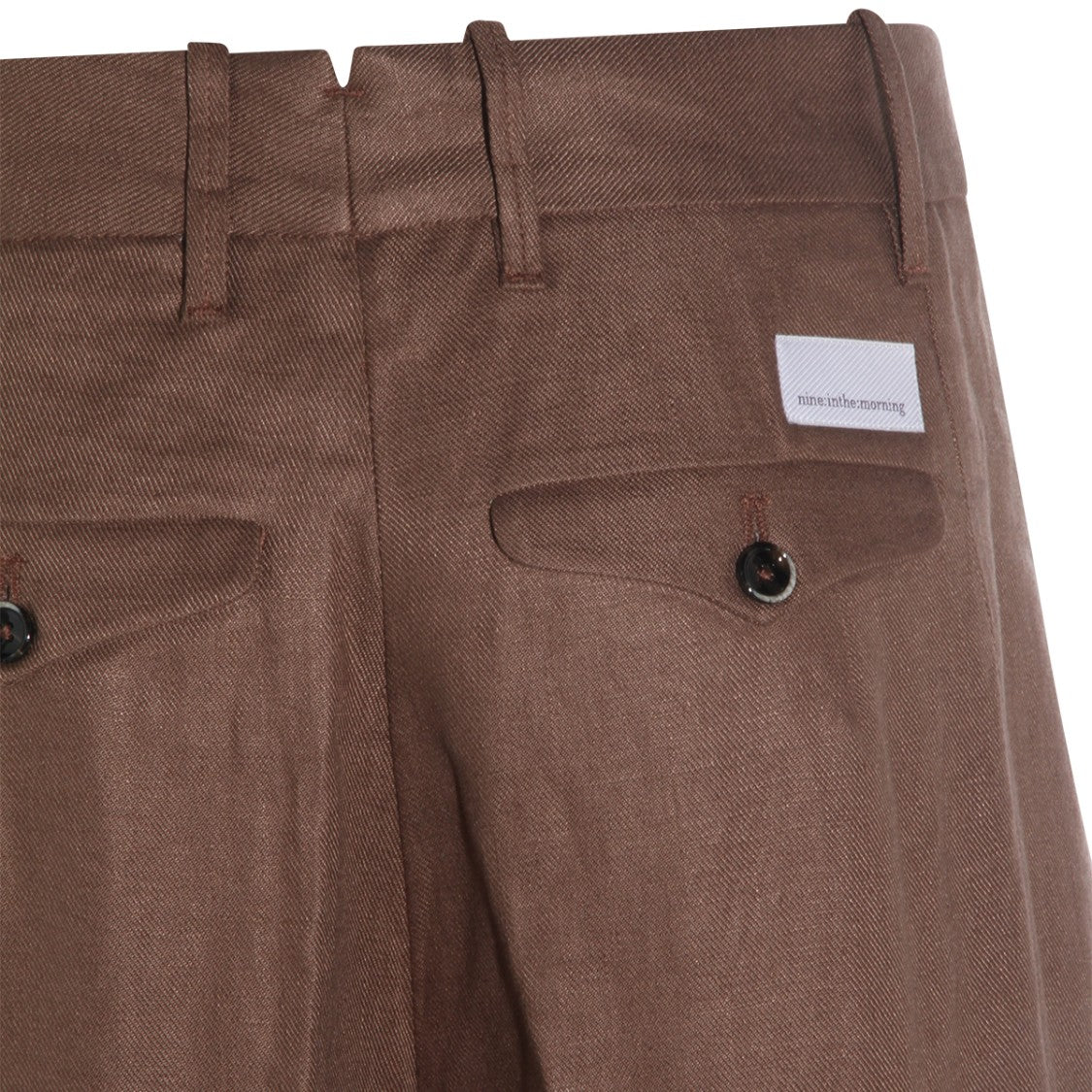 Nine In The Morning High-Waisted Straight-Leg Trousers With Pleated Front