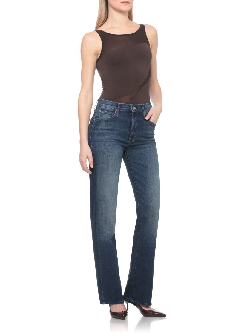 Mother Blue Five Pockets Cotton Jeans