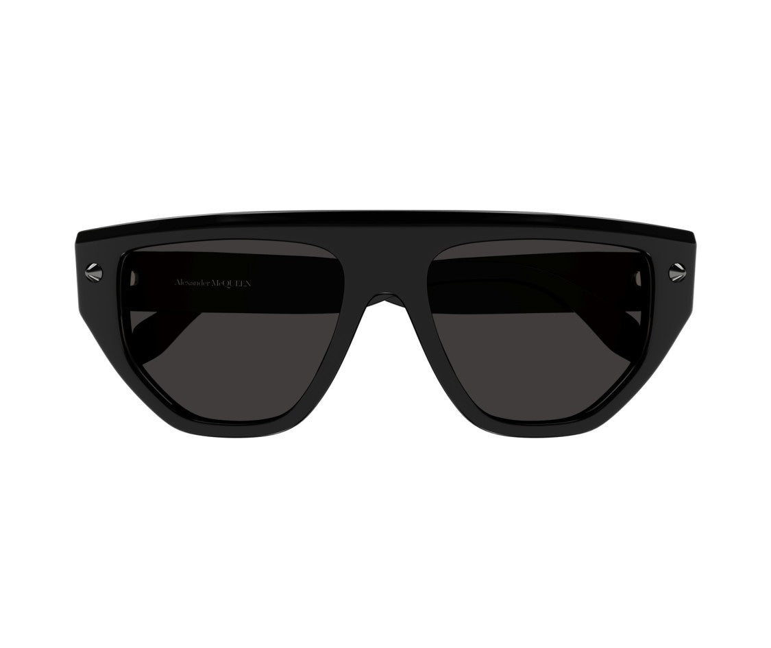 Alexander Mcqueen Angular Frame Sunglasses With Glossy Finish
