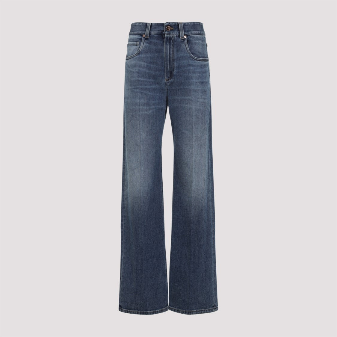 Brunello Cucinelli Blue Cotton Jeans