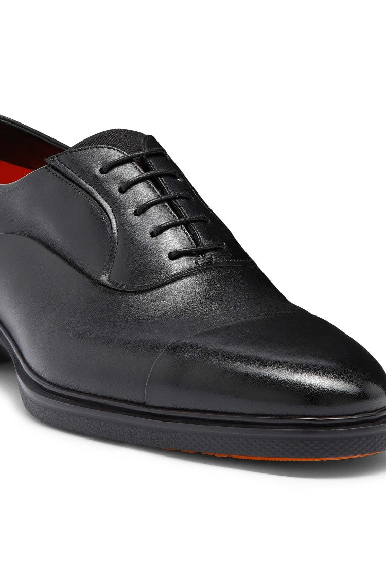 Santoni Easy Leather Lace-Up Shoes