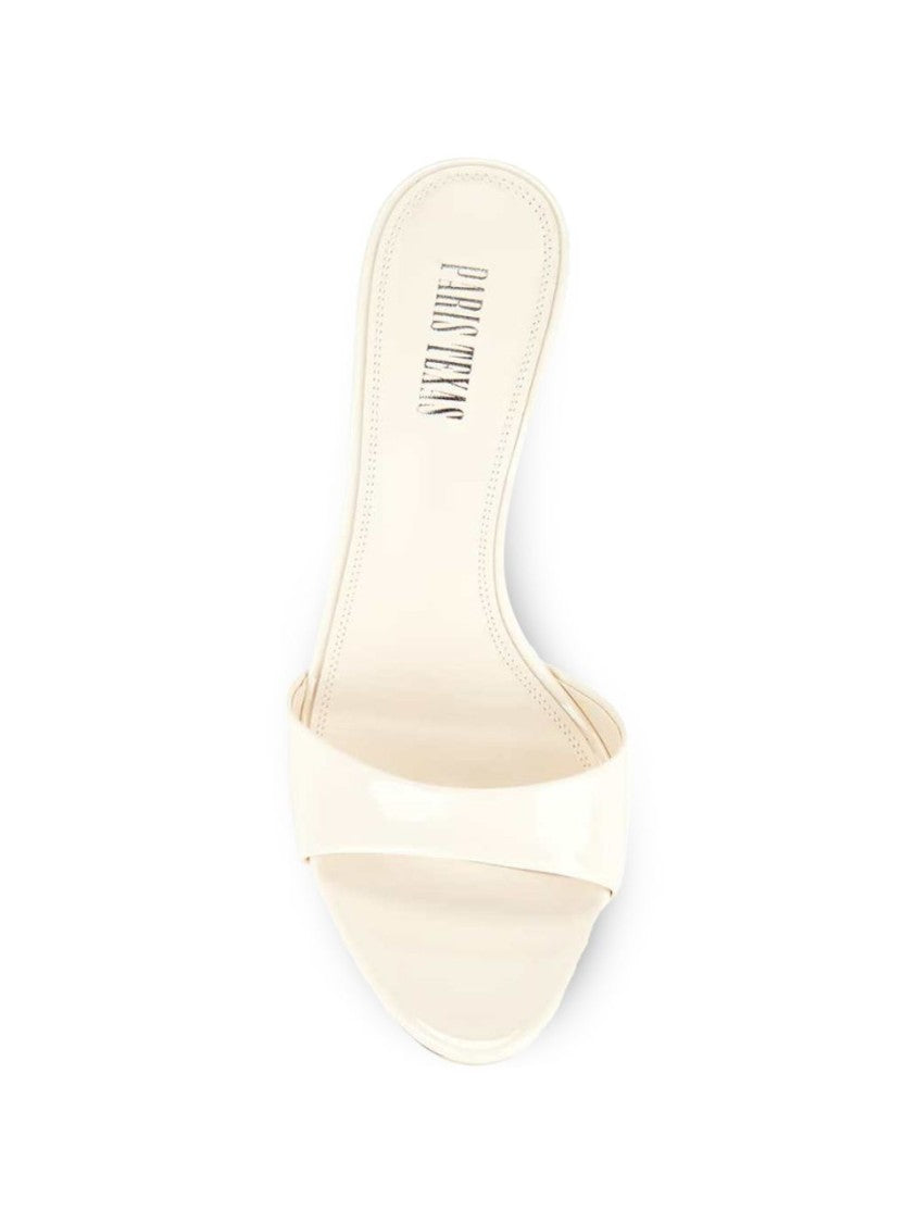 Paris Texas Ivory Silk And Nylon Open Sandals