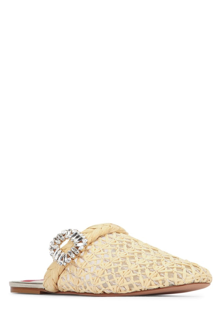 Roger Vivier Bab Viv Strass Buc Raffia Sling